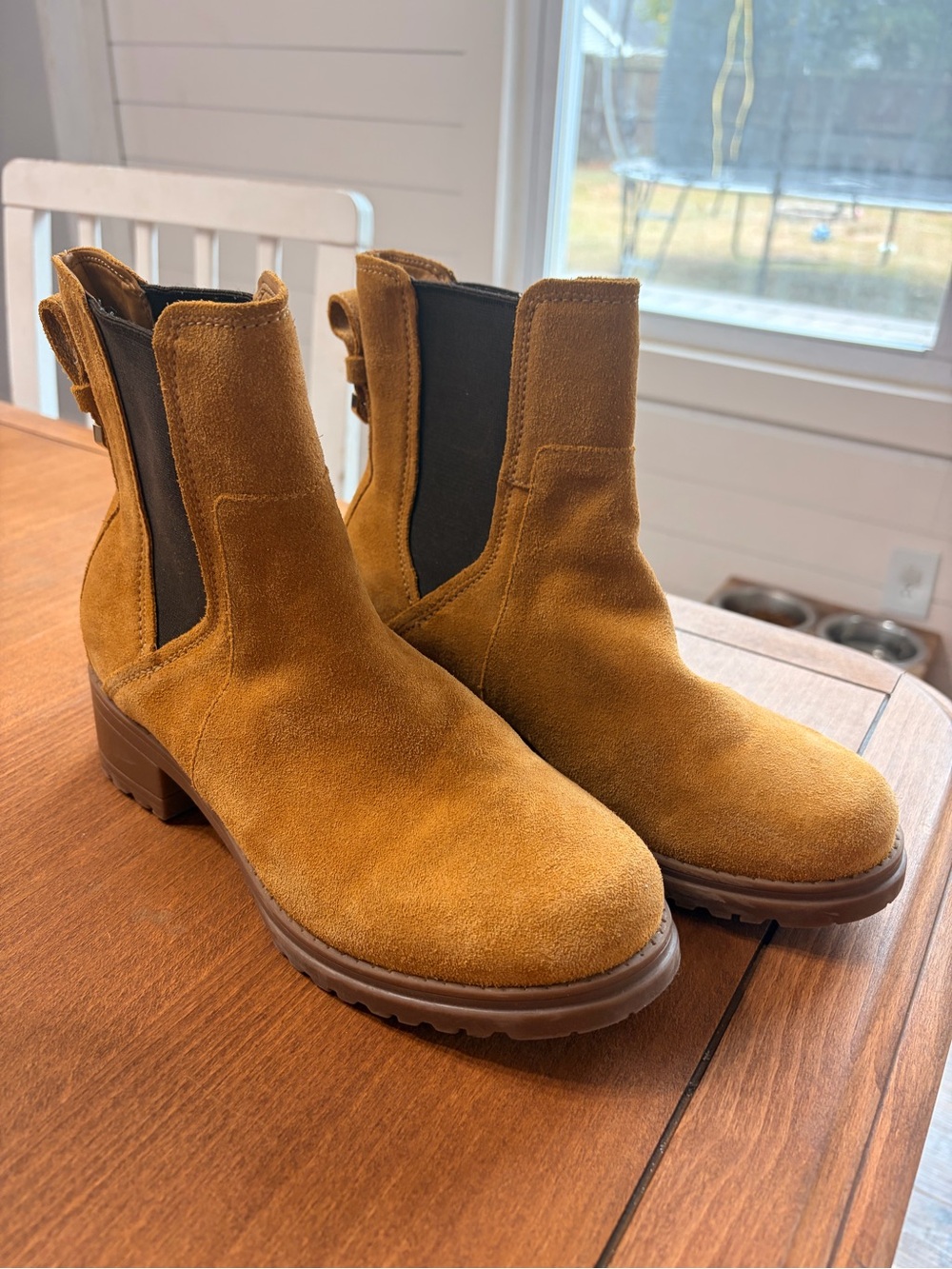 Cole Haan Suede Chelsea Ankle Boots in Tan